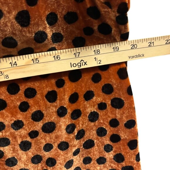 Madewell Velvet Memento Ruffle-Sleeve Top In Leopard Dot Size S - Picture 6 of 8